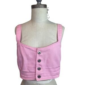 Factorie Pink Crop Top, Size M